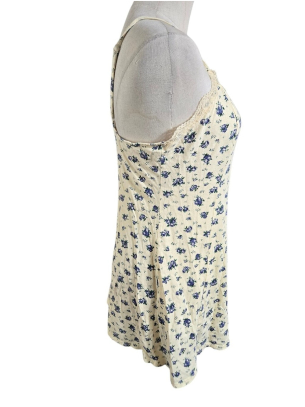 Victoria's Secret Vintage Buttercream Yellow Floral Lace-Trim Mini Dress - Picture 5 of 8